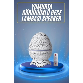 Bluetooth Hoparlör Dinozor Yumurtası Gece Masa Lambası Projektör