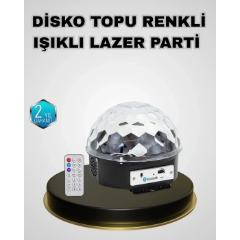 Bluetooth Hoparlörlü Led Disko Işığı Müzik Ritim Duyarlı Ve Taşınabilir
