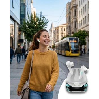 Bluetooth  Kulaklığı Kablosuz Kulaklık İphone 11 İphone 13 Samsung S23  Redmi Note 12 Uyumlu