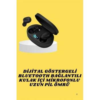 Bluetooth Kulaklık Dijital Göstergeli Yüksek Ses Kaliteli Uzun Pil Ömrü