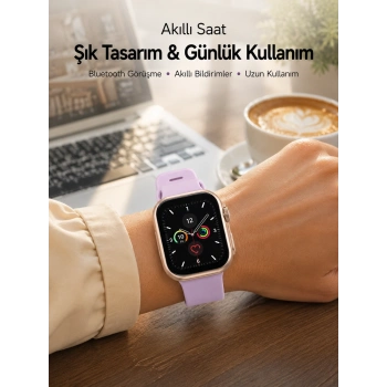 Bluetooth Telefon Görüşmesi, Nabız Ölçümü Ve Uyku Takibi Özellikli Akıllı Saat