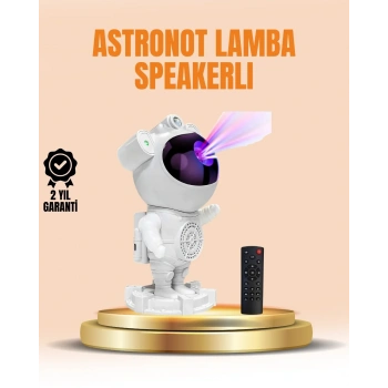 Bluetooth Ve Dahili Ses Özellikli Astronot Projeksiyon Lambası