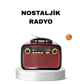 Bluetooth’lu Led Işıklı Nostaljik Müzik Kutusu – Ahşap Dokulu, Vintage Tasarım Ve Yüksek Ses Kalitesi