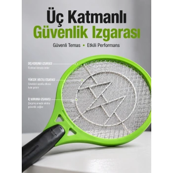 Böcek Önleyici Elektronik Sinek Öldürücü | Üç Katmanlı Güvenlik Izgarası Yeni Nesil
