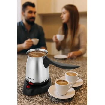 Bold Elektrikli Türk Kahve Pişirme Makinesi Inox Paslanmaz Çelik Cezve (5263)