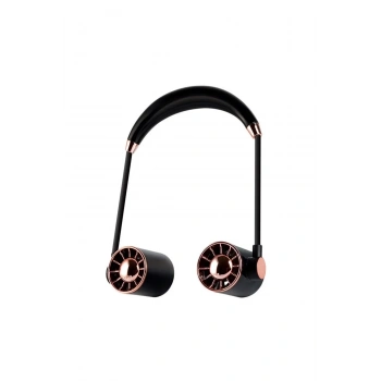 Boyunluk Fan Hava Soğutucu Vantilatör Boyuna Asmalı Şarjlı 3 Kademeli Mini Klima Siyah