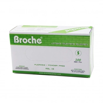 BROCHE  S  PUDRASIZ MUAYENE ELDİVENİ 100LÜ (5263)