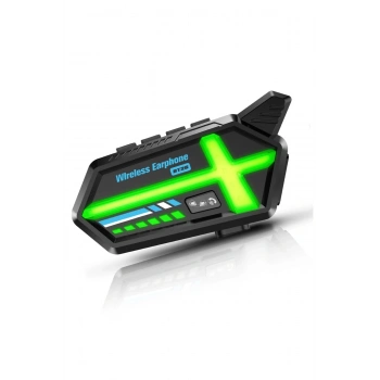Bt26 Motosiklet Kask Kulaklık Bluetooth Rgb Işıklı 2 Eşleşme Özellikli 1000 Mah Intercom