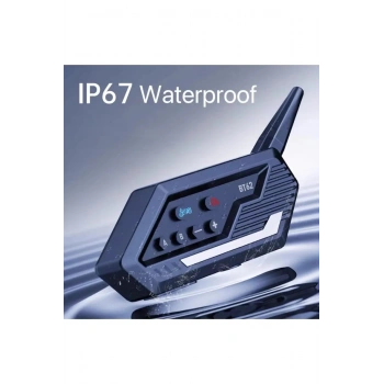 Bt62 Motosiklet Kask Kulaklığı Bluetooth Intercom 2 Intercom Bağlantılı