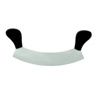 Bursa Paslanmaz Çift Saplı Pizza Satır, Zırh Bıçağı 25 Cm