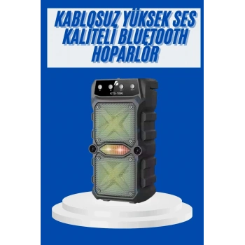 Büyük Boy Bluetooth Hoparlör Çoklu Bağlantı Çift Çıkışlı Taşınabilir Kesintisiz