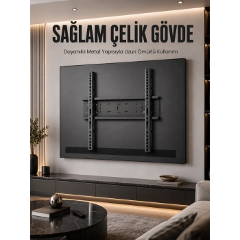 Büyük Ekran Tv Duvar Askısı 50-95 İnç Dayanıklı Sabit Askı Aparatı Kolay Kurulum