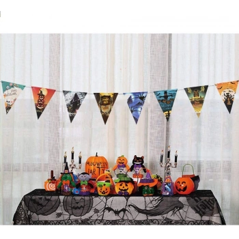 Cadılar Bayramı Halloween Flama Bayrak Banner Süs 8 li 3 Metre (5263)