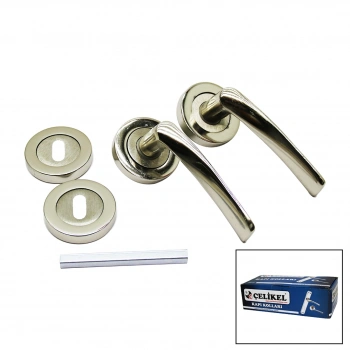 ÇELİKEL-07 AMERİKAN ODA KAPI KOLU NİKEL SATEN (5263)