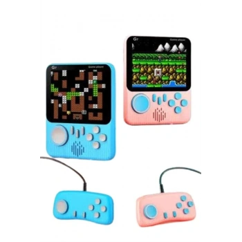 Çift Konsol 666 Adet Retro Oyun El Atarisi Taşınabilir 3.5 İnç Ekran
