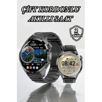 Çift Kordonlu Yüksek Çözünürlüklü Akıllı Saat Uyku İzleyici & Spor Modları