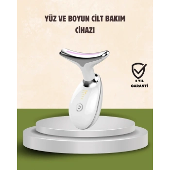 Cilt Yenileyici Şarjlı Güzellik Aleti – Pozitif/negatif İyon, Titreşimli Masaj Ve Kırmızı-mavi-yeşil Işıkla