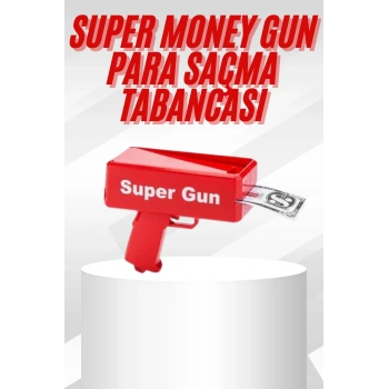 Çocuklara Özel Eğlenceli Para Saçma Makinası Parti Oyuncağı Kırmızı