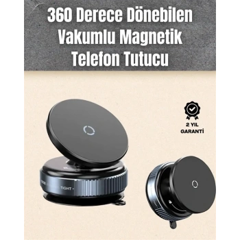 Çok Yönlü Döner Başlıklı Vakumlu Araç Telefon Standı – Sert Yollarda Stabil Kullanım