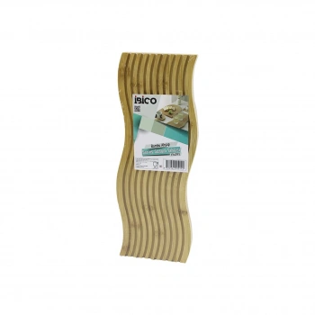 DALGALI ŞEKİLLİ - KANALLI  ÇİFT TARAF=DÜZ - KANALLI AHŞAP BAMBU SERVİS SUNUM TAHTASI  17 X 39 X 1.5CM (5263)
