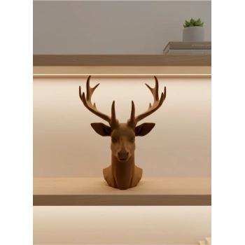 Dekoratif Kahverengi Geyik Biblo Salon Ve Raf Dekoru