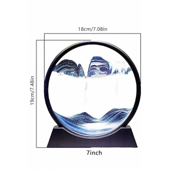 Dekoratif Kum Sulu Kum Saati Yuvarlak Şık Kum Tablosu Kum Saati Şeklinde Kum Tablo