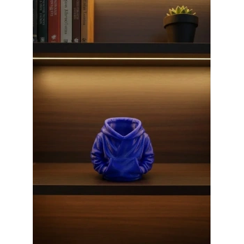 Dekoratif Lacivert Hoodie Kalemlik 10x10 Cm