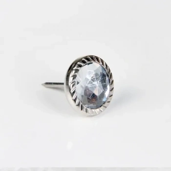 Dekoratif Parlak Taşlı Kabara Raptiye 17 Mm - 50