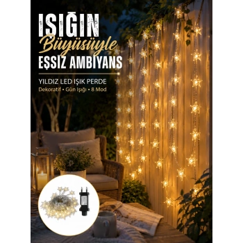 Dekoratif Yıldız Led Aydınlatma 20 Ledli 5 Metre Günışığı Yeni Nesil