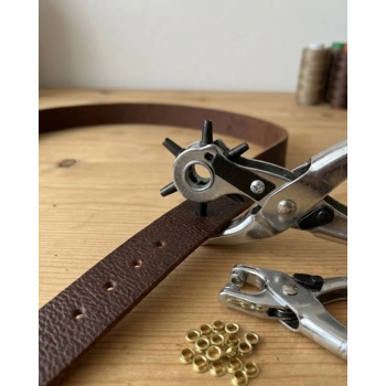 Deri Delme Atı 2li Kemer Çanta Ayakkabı Delme Pensesi Seti