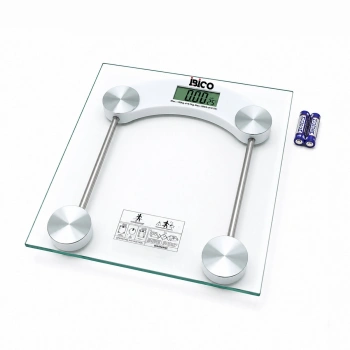 DİJİTAL - PİLLİ KARE BANYO BASKÜL TERAZİ TARTI LCD EKRAN 180KG/0.1G 30X30CM İ11-025 (5263)