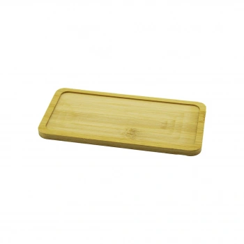 DİKDÖRTGEN  AHŞAP BAMBU YAĞDANLIK ALTLIK  MİNİ TEPSİ   20X10X0.8CM (5263)