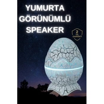 Dinozor Yumurtası Gece Masa Lambası Bluetooth Hoparlör 14 Renk Seçeneği