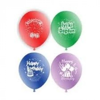 DOĞUM GÜNÜ İYİKİ DOĞDUN BALON 12İNC 100 PARÇA (5263)