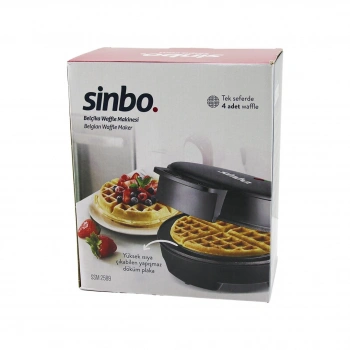 DÖKÜM  BELÇİKA WAFFLE MAKİNESİ  ELEKTRİKLİ   4 WAFFLE   YAPIŞMAZ YÜZEY   1000W  SSM-2589 (5263)