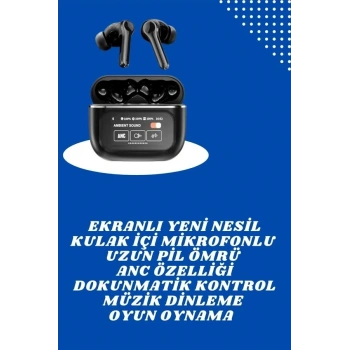 Ekranlı Yeni Nesil Pro Kulaklık Ve Akıllı Saat Kampanyası Kulak İçi Mikrofonlu