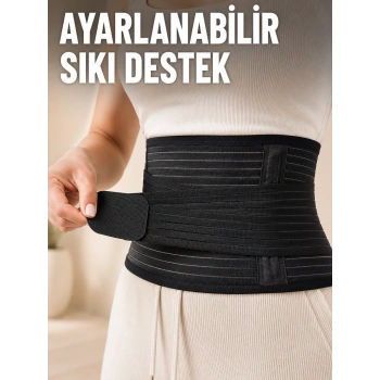 Elastik Bel Destek Korsesi Ayarlanabilir Cırtlı Sıkma Bantlı Bel Kemeri