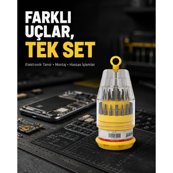 Elektronik Tamir Tornavida Seti Ateşe Dayanıklı Ve Ergonomik