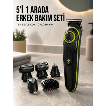 Erkek Kişisel Bakım Seti Çok Amaçlı Sakal Vücut Burun Kulak Tıraş Makinesi