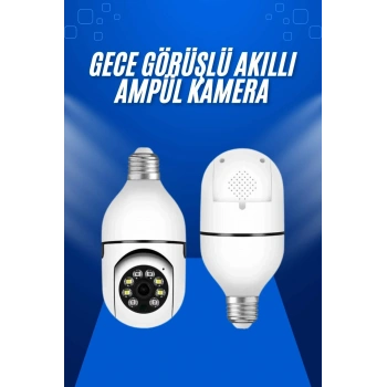 Ev Kamerası Wifi Kamerası Gece Görüşlü Akıllı Ampül Kamera