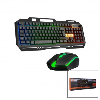 EVEREST HKM-X86 QUİN  GÖKKUŞAĞI IŞIKLI  USB KABLOLU  KLAVYE - MOUSE  SET  150CM KABLO (5263)