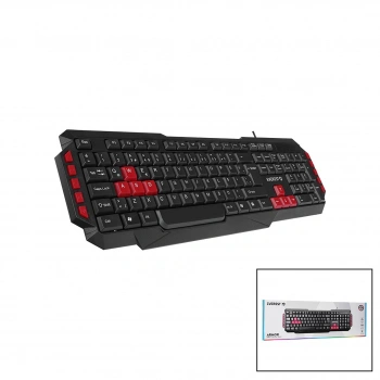 EVEREST KB-G7-ARMOR  USB KABLOLU  OYUNCU KLAVYE  RENKLİ OYUN TUŞLARI - MULTİMEDYA TUŞLARI   150CM (5263)