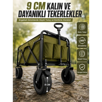 Extra Cepli Katlanabilir Wagon Arabası İle Pratik Ve Düzenli Taşıma
