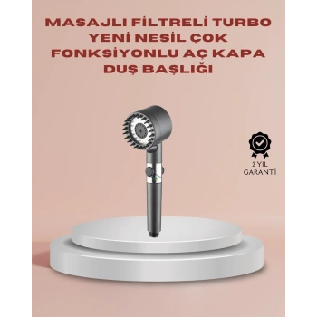 Filtreli Masaj Özellikli Duş Başlığı Aç Kapa Tuşlu