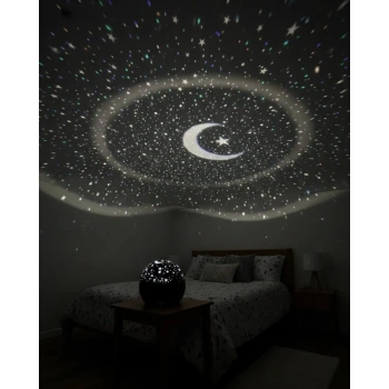 Fişli Yıldız Projektör Gece Lambası Müzikli