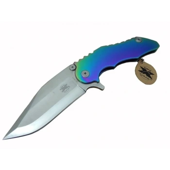 Gear Wl 9115 Outdoor Çakı 23 Cm - Metal Gökkuşağı Sap, Otomatik, Kılıflı