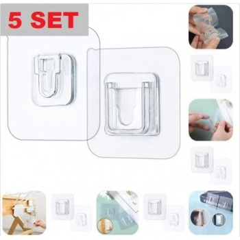 Geçmeli Klips Eşya Sabitleme Askısı 5 SET (5263)