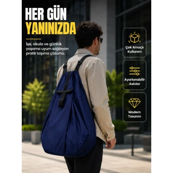 Geniş İç Hacimli Katlanabilir Çanta Pratik Taşıma Deneyimi Sunan Modern Tasarım