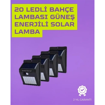 Güneş Enerjili Akıllı Duvar Lambası | Pır Sensörlü, Otomatik Aydınlatma, Dış Mekan İçin