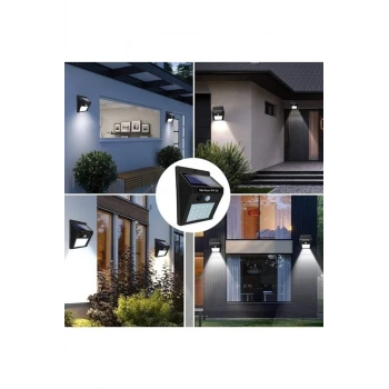 Güneş Enerjili Sensörlü Duvar Lambası Bahçe Lamba Suya Dayanıklı Bahçe Aydınlatma